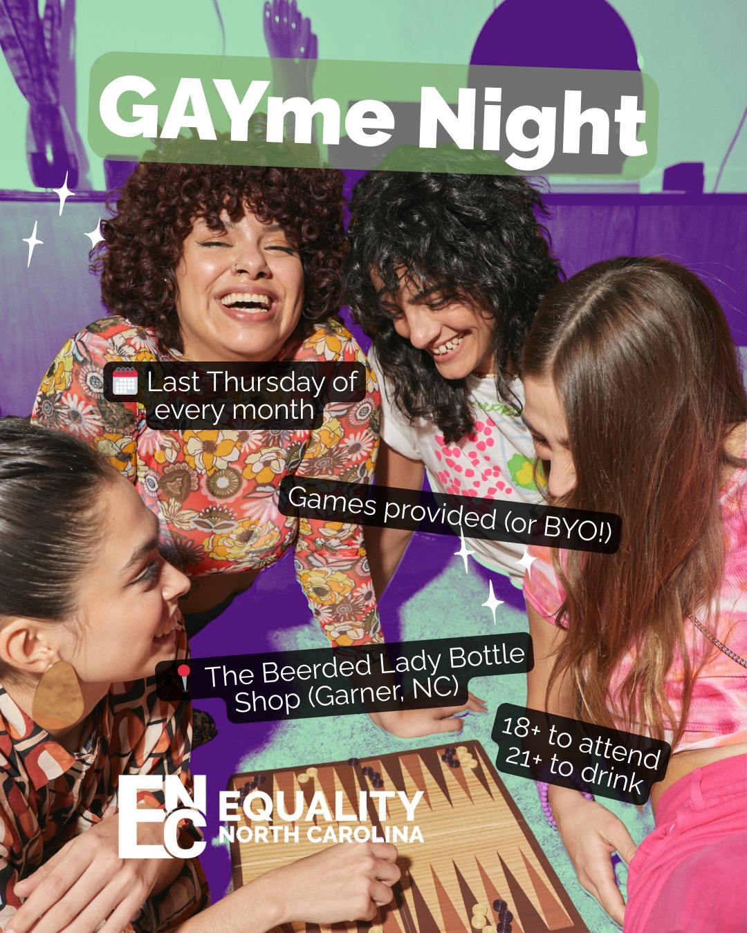 gayme night equality nc