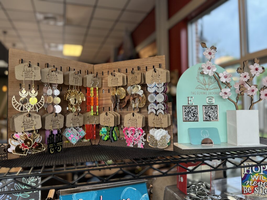 Flying Jackalope Earrings and Jewelery